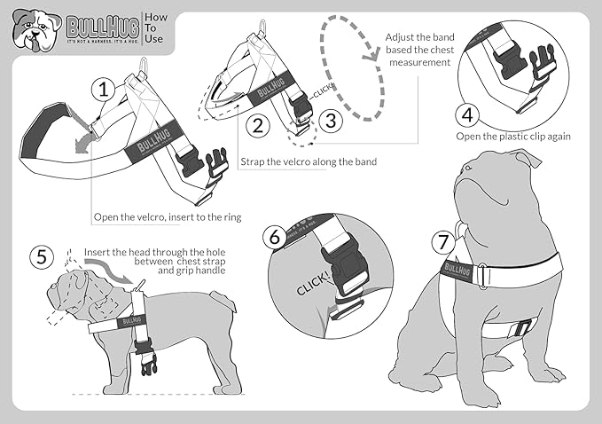 Adjustable Dog Harness– No Pull, No Choke – for English Bulldogs, French Bulldogs, Pugs & Broad-Chested Breeds – Easy, Safe Walks (Check, Large)