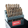 HIDOTOL 26PCS Cobalt Letter Drill Bit Set M35 HSS Twist Jobber Drill Bits for Hardened Metal, Stainless Steel, Cast Iron, Plastic and Wood Letter A-Z with Indexed Metal Case