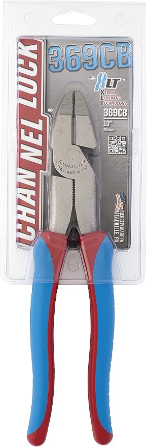 Channellock Lineman's Pliers 369CB - Hi-Leverage Round Nose - 9.5 In