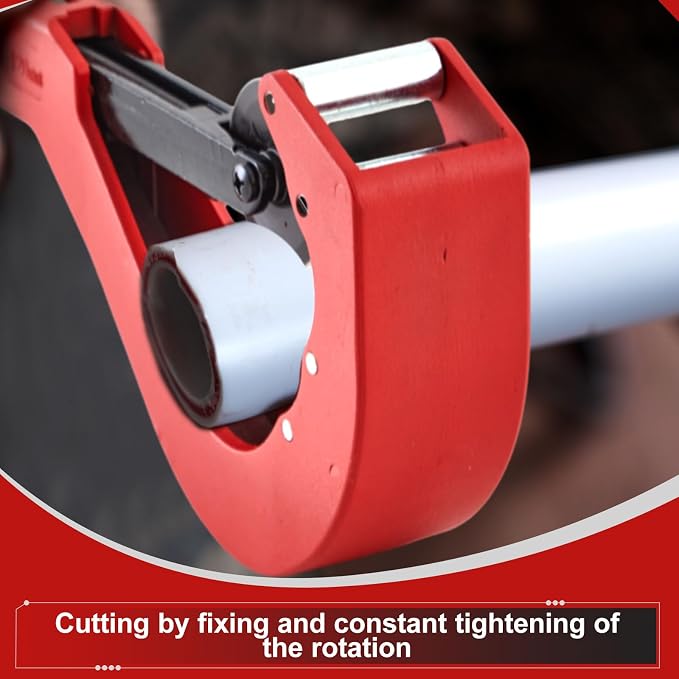 Teenyyou Heavy Duty Tubing Cutter for Plastic Pipe 1-7/8 to 4-1/2" Manual Aluminum Pipe Cutter Tool with Blade for Cutting Plastic PPR PE Tubes