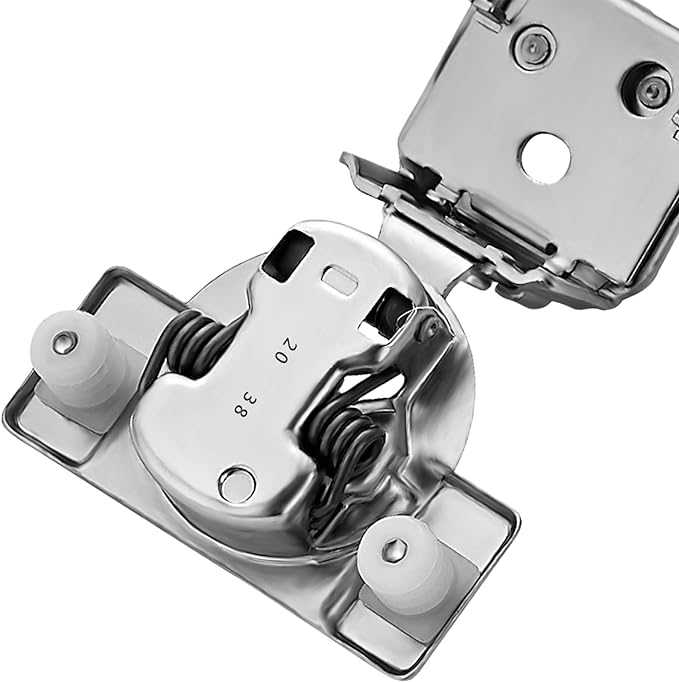 Ravinte 20 Pack 10 Pairs 1-1/4 inch Overlay Soft Close Hinges for Kitchen Cabinet Hinges Satin Nickel Hidden Hinges Stainless Steel Concealed Hinge self Closing