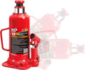 Big RED Welded Car Bottle Jack with Vertical and Horizontal Usage: Capacity 12 Ton (24,000 LBs), Red
