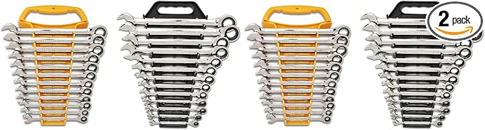 GEARWRENCH 25 Pc. Combination Ratcheting Wrench Set, SAE/MM - 86700 (Pack of 2)