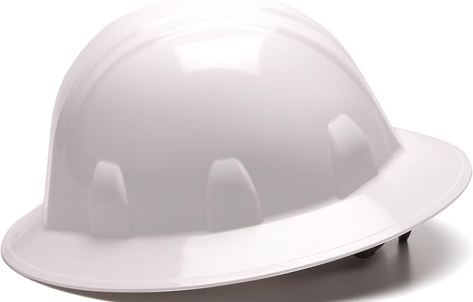 Pyramex Safety SL Series Full Brim Hard Hat 4-Point Ratchet Suspension