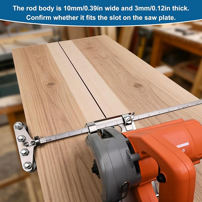 16" Positioning Calipers for Circular Saw, Rip Cut Circular Saw Guide Rail, Adjustable Circular Saw Roller Guide for Circular Saw Precise Measurements & Easy Wood Cutting (Stainless Steel)