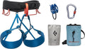 BLACK DIAMOND Men's Momentum Rock Climbing Harness, Adjustable Loops | trakFIT leg loops, pre-threaded buckle, gear loops organize quickdraws, cams, belay tools, and essentials