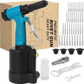 Wadoy Air Rivet Gun Kit,3500 lbf Pneumatic Rivet Gun Heavy Duty Air Riveter with 4 Nosepieces (3/32",1/8",5/32",3/16")&Hydraulic Riveting System, Industrial Air Rivet for Manufacturing, Metal Work