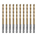 SALI Cobalt Drill Bit Set,10 Pack 13/64 Inch High Speed Steel Hex Shank Jobber Drill Bits, for Hardwood, Aluminum,Metal,Copper,Alloyed Steel