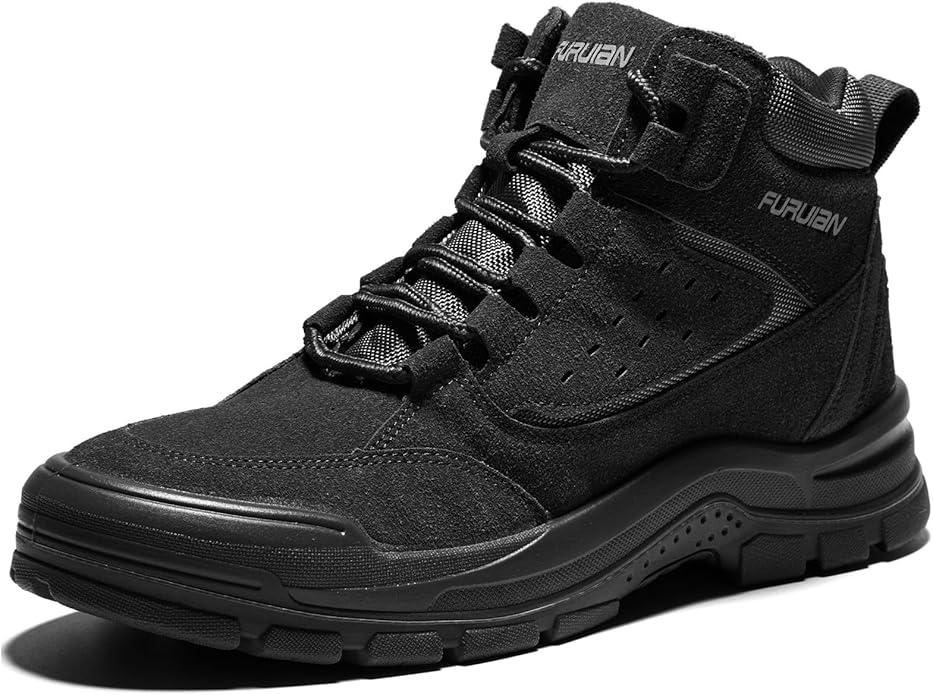 Furuian Steel Toe Boots for Men Women Comfortable Lightweight Work Boots for Men Slip Resistant High Top Steel Toe Safety Shoes Puncture Proof Indestructible Construction Shoes