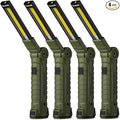 Coquimbo Tool Gifts for Men, Rechargeable LED Work Lights Grill Light with Magnetic Base 5 Modes 360° Rotate Mens Birthday Gifts for Dad Husband Grandpa Boyfriend (4 Pack Green)