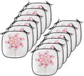 Lunarable Pinwheel Chair Cushion Pads Set 12, Pinwheel Paper Power Wood Cheering Color Pin Freedom Happiness Family Time, Anti-Slip Seat Padding for Kitchen & Patio, 16"x16", White Coral Rose