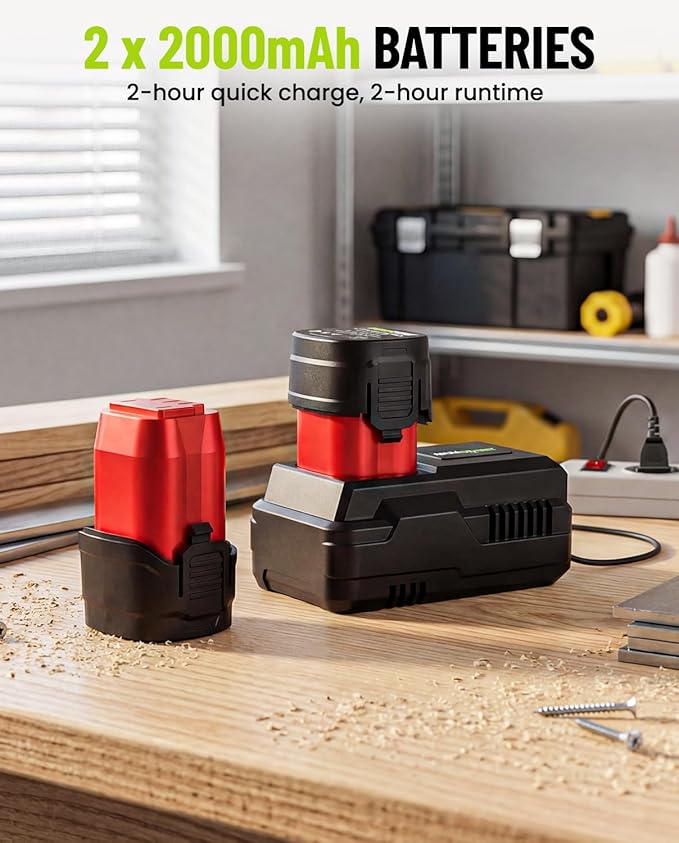 Robustrue 16.8V Max Brushless Impact Driver Kit, 1416 In-lbs Torque, 1/4" Hex Cordless Impact Drill with 2x 2000mAh Batteries, 4100 Max BPM, Power Tool Set for Home Improvement, DIY & Light Automotive