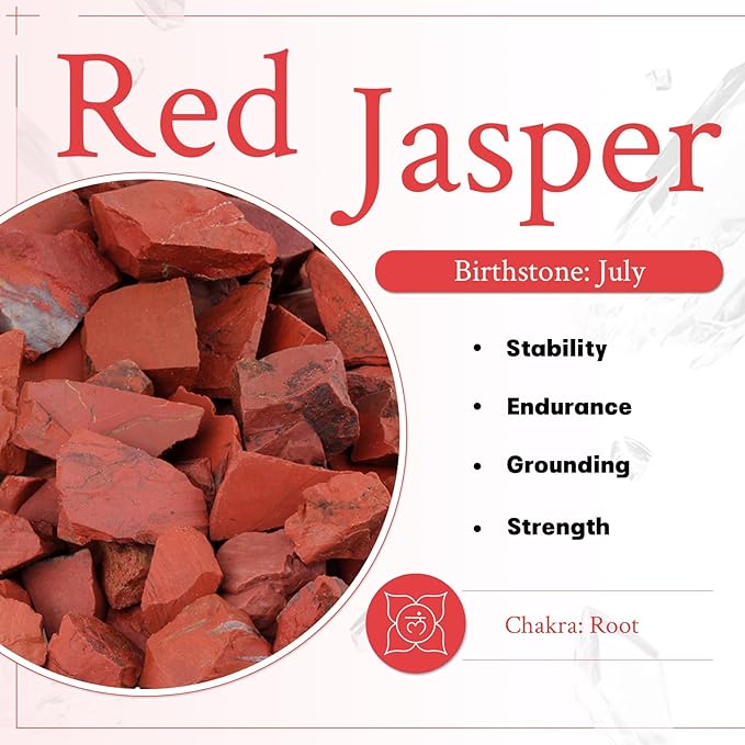 mookaitedecor 7 PCS Red Jasper Crystal Polyhedral DND Dice Set, Polished Tumbled Stones Dices for RPG MTG Table Games Home Decoration