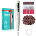 COSLUS C52 Electric Cordless Nail Drill: Professional Nail File kit with LED Screen for Acrylic Gel Powder. Portable for Home DIY & Salon Use. Manicure Pedicure for Beginners, Women, Travel, Gray