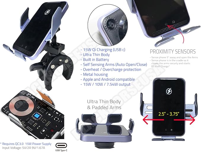 Phone Mount for Dodge Durango 2021-2025 | Dashboard Phone Holder Clamps onto The Center Console | Many attachments: Magnetic, Cradle, Wireless (15W Wireless Cradle)