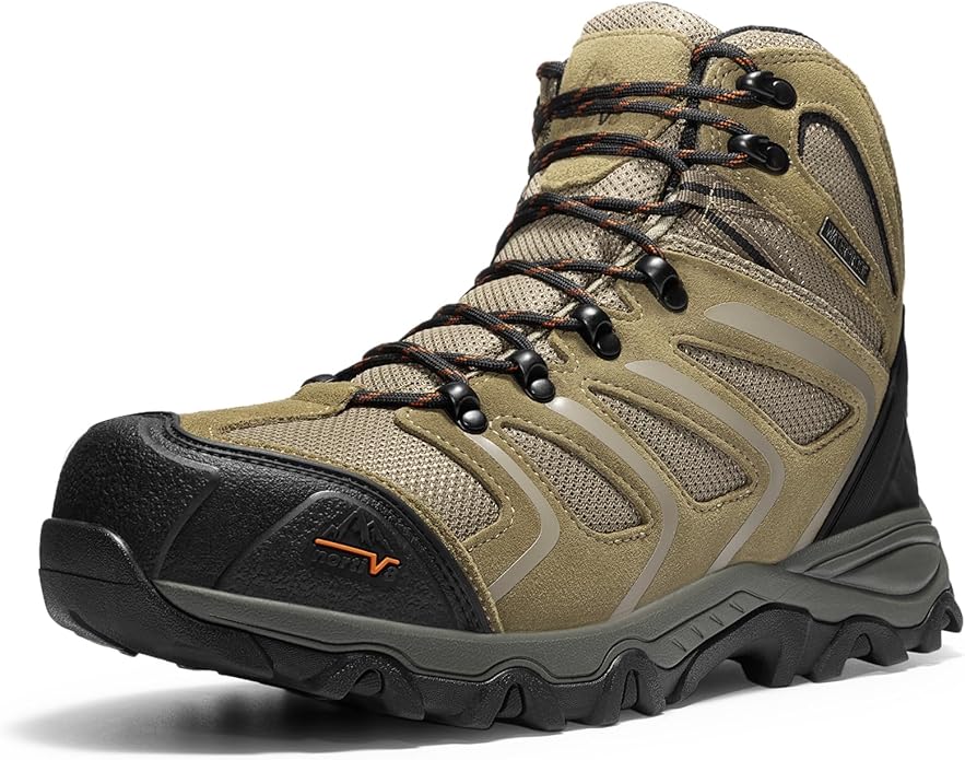 NORTIV 8 Waterproof Work Boots for Men Steel Toe Safety Construction Boots ARMADILLO-STL