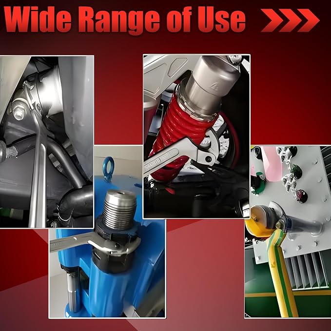 Adjustable Spanner Wrench Set, 8pcs Motorcycle Coilover Shock Adjustment Tool Hook C Spanner Wrench for Pipes Heating, Cars Suspension System