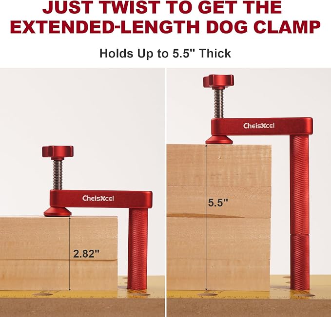 8pcs 3/4" Bench Dog Clamp Horizontal & Vertical for Woodworking