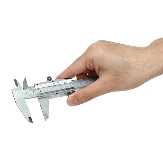 HFS(R) 0-6inch/0-150mm Vernier Caliper Imperial & Metric Measuring Tool, Carbon Steel Manual Non Digital Caliper, +/-0.001in/0.02mm Accuracy