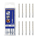 5/32 Drill Bits for Metal and Hard Steel(10Pcs),M35 Cobalt Impact Drill Bit Set with Quick Change Hex Shank,with Storage Case