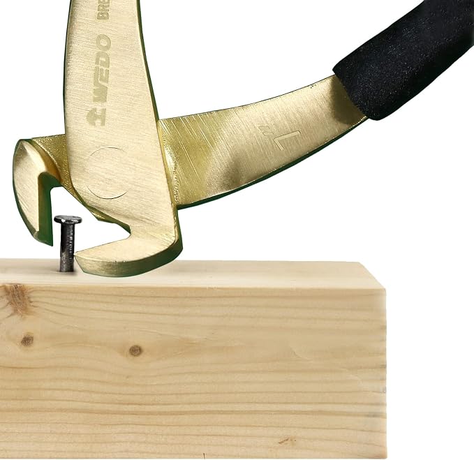 WEDO Brass Pliers Set with Non-Slip Handle - 8" Snipe Nose, 7" End Cutting, 7" Diagonal
