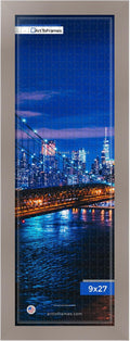 ArtToFrames Puzzle Frame for Buffalo Games 500 Piece Jigsaw Puzzles, 9x27 Inch (23x69 cm), Latte Engineered Wood with Economy Acrylic, Ready to Hang Puzzle Display