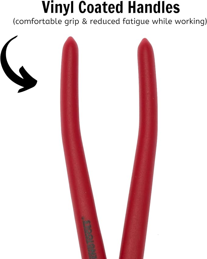 Teng Tools 8 Inch Heavy Duty Precision Side Cutting Pliers With Vinyl Handles - MB442-8, Chrome