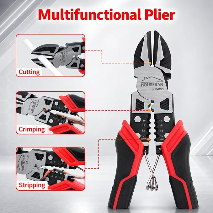 Side Cutters, 7-1/2 Inch, Wire Cutters Heavy Duty
