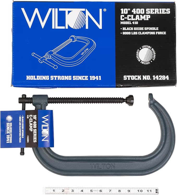 Wilton C-Clamp, 10-1/8" Opening, 5-7/8" Throat, 8000 Lbs. Clamping Force (Model 410)