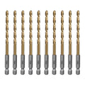 SALI Cobalt Drill Bit Set,10 Pack 3/16 Inch High Speed Steel Hex Shank Jobber Drill Bits, for Hardwood, Aluminum,Metal,Copper,Alloyed Steel
