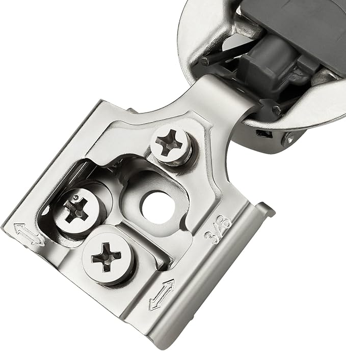 Ravinte 30 Pack 15 Pairs 3/8 Inch Overlay Soft Close Hinges for Kitchen Cabinet Satin Nickel Hidden Stainless Steel Concealed Hinges self Closing