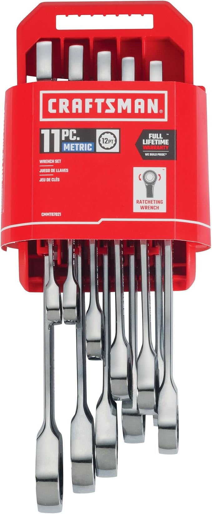 CRAFTSMAN Ratcheting Wrench Set, Metric, 11-Piece (CMMT87021)