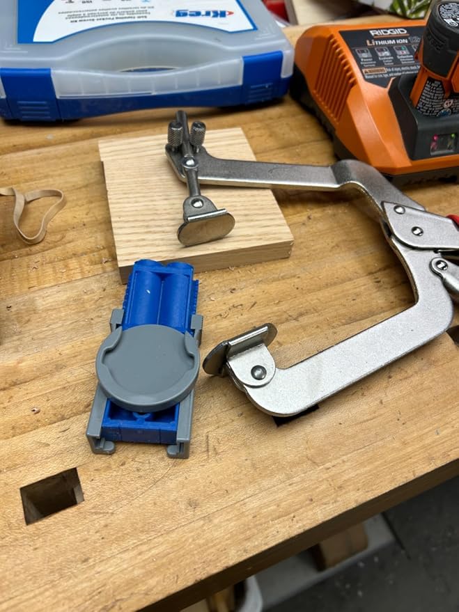 Xiao & Dao Pro Pocket Clamp 14 Inch (355mm) Right Angle Corner Tools, Pocket Hole C-Clamp 2 Ways to Use for Woodworking and Hole Joinery 1-pack
