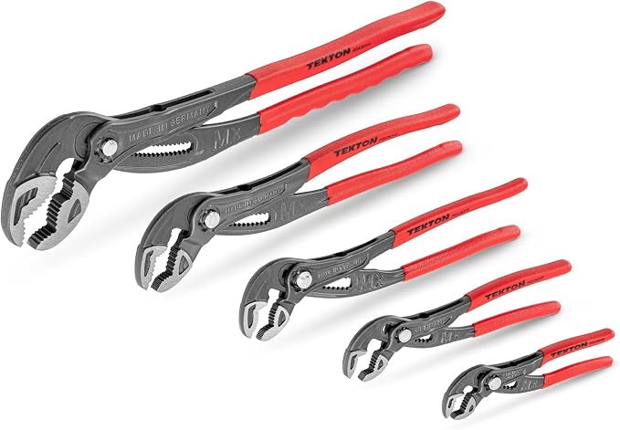 TEKTON Angle Nose Push Button Adjustable Pliers Set, 5-Piece | PGA93002