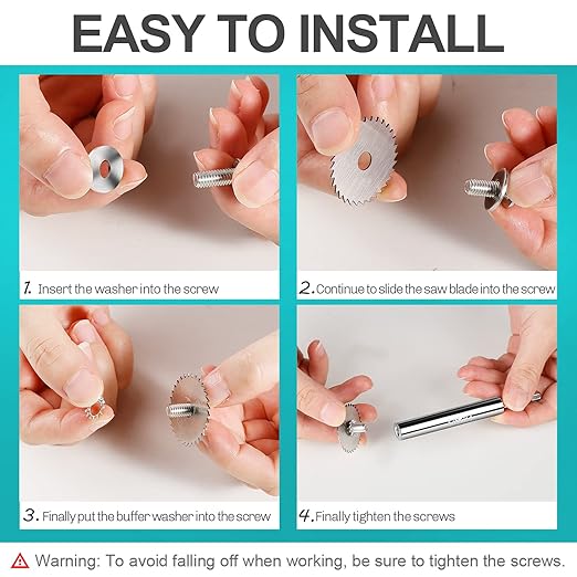 Prozwee 5PCS Rotary Drill Saw Blades,with 2PCS 1/4" Hex Shank,HSS Saw Disc Wheel Cutting Blades for Drills Rotary Tools