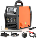 HITBOX 140A MIG Welder 110V/220V, Flux Core Welder/Stick ARC/Lift Tig/Spool Gun 4 in 1 Gasless Mig Welding Machine with LCD Display Synergy Dual Voltage IGBT Inverter Welder (HIM200)