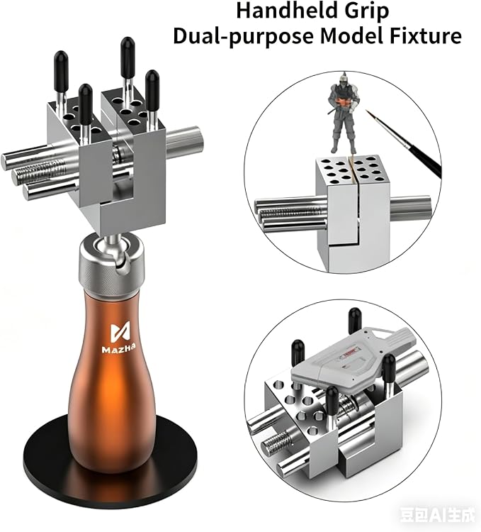2-in-1 Handheld Bench Vise, with 360° Rotating Ball Joint
