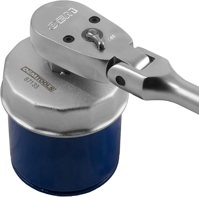 OEMTOOLS 87133 75.6 mm 14 Flute Oil Filter Wrench, Oil Filter Cap Wrench for 2.3L 4-Cylinder Engines, 1/2 Inch Drive Oil Cap Filter Wrench for Use with Mazda, Prevents Slippage