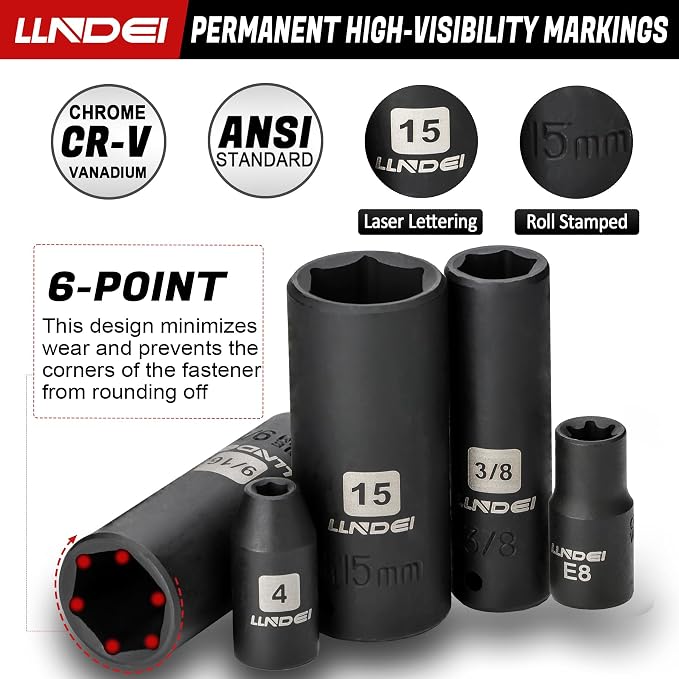 1/4" Impact Socket Set, 83 Pcs Wrench Set SAE(5/32-9/16 in) Metric (4-15mm) | 72T Ratchet Wrench Handle,CR-V Mechanics Tool Set with Adapter, Screwdriver Bits for Automotive Repair