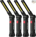Coquimbo Tool Gifts for Men Him, Rechargeable LED Work Light Grill Light with Magnetic Base 5 Modes 360° Rotate Mens Gifts (4 Pack Black)