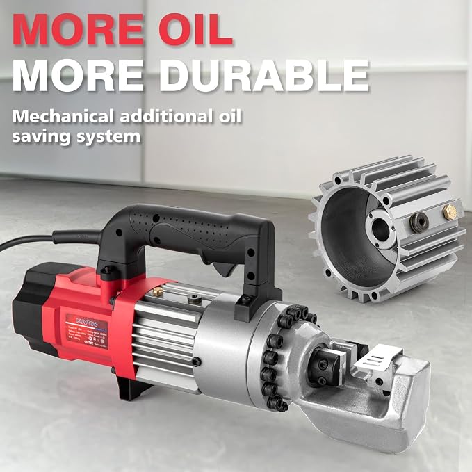 3/4",4-20mm,1050w Electric Hydraulic Rebar Cutter, Portable Rebar Cutter, Cutting Up to #6 Rebar, Cutting Speed 1.5-2S (RC20B)
