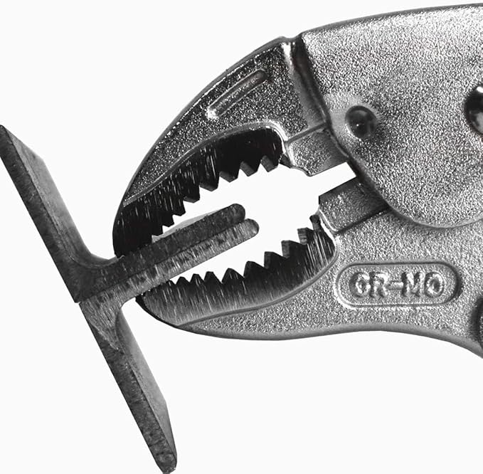 ENGINEER 7.5" Screw Removal Locking Pliers PZ-65. Secure Hold, Quick Release. Grip & Remove Stripped Screws.