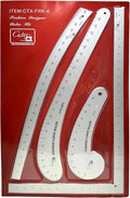 Cutex Fashion Designers Ruler Kit - French Curves, L-Square, Curve Stick