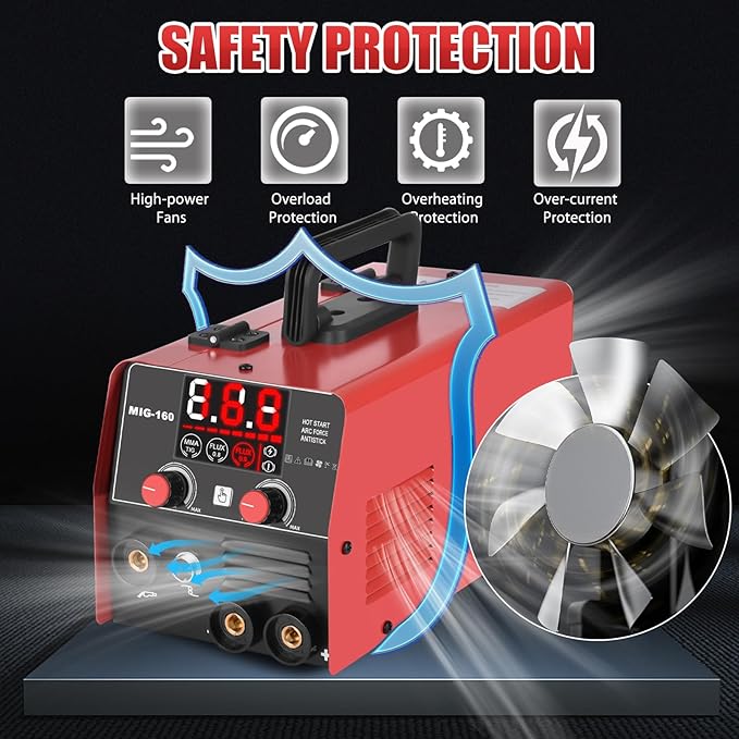 160Amp 3 IN 1 Welder, Flux Core Welder/Lift TIG/Stick Welding Machine, Auto Darkening Welding Glasses MIG Welder, Portable MINI Welder Machine 110V, Gasless MIG Welder with IGBT Inverter