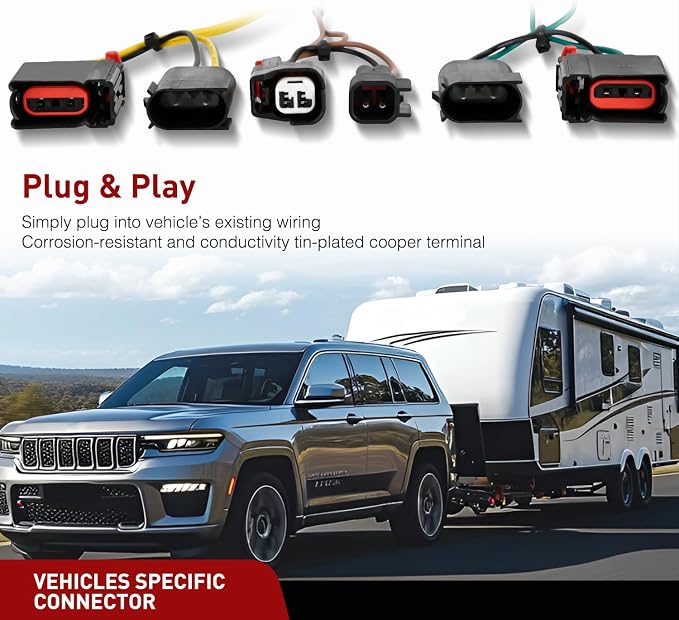 Nilight 4 Pin Trailer Wiring Harness Kit 56426 Simple Fit Tow Hitch | Vehicle Standard 4 Way Connector Custom for 2014 2015 2016 2017 2018 2019-2021 Jeep Grand Cherokee 2022 Grand Cherokee WK