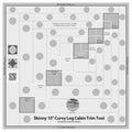 Creative Grids 10in Curvy Log Cabin Trim Tool Quilt Ruler – CGRJAW14 – Made in USA, 10-1/2in x 10-1/2in, Non-Slip Grip Acrylic Quilting, Sewing, Crafting, Patchwork Ruler & Template