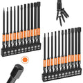 GRENPRO Allen Wrench Drill Bit Set 22pcs Hex Bit Set，Impact Driver Bit Set，Screwdriver Bit Set，Allen Wrenches Sets，Allen Socket Set，4" Long Metric&SAE 1/4" Hex Shank Magnetic Allen Key Drill Bits Sets