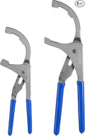 WORKPRO Oil Filter Wrench Set, 9" & 12" Adjustable Oil Filter Removal Pliers Tools, Ideal for Engine Filters, Cars, and Trucks, 2-piece