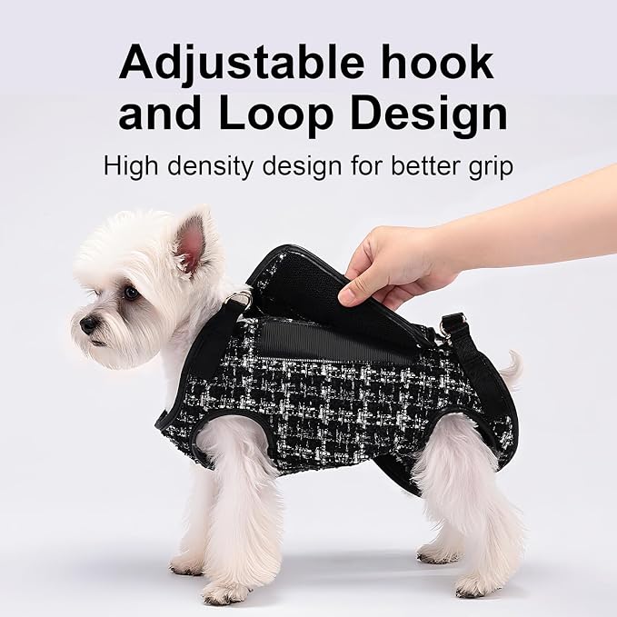 Wakytu Dog Lift Harness Dog Carrier Sling for Small Dogs & Cats,S | stylish puppy sling carrier with handle & pocket,adjustable leash,walking & travel