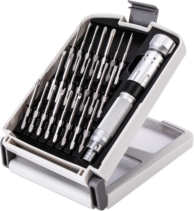 Small Precision Screwdriver Set for Electronics,22-in-1 Mini Screwdriver Set with 22 S2 Magnetic Screw Driver Bits and Extendable Handle,Multi-bit Tool Kit for Eyeglass Computer Laptop Watch